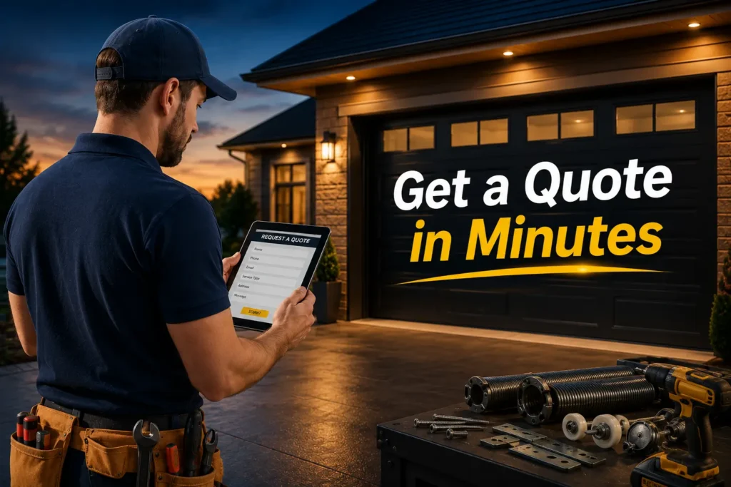 Garage door repair technician providing same-day garage door services in Brantford